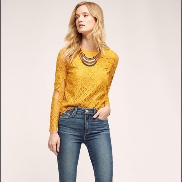 Moulinette Soeurs Mixed Lace Top - Picture 1 of 13